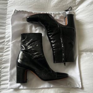 Rouje Celeste Boots | Black Patent Leather